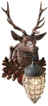 Regal Stag Lodge Style Wall Sconce-chocolate Globe Design. Fixed Price $529.00.