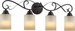 Kira Home Villa 31" 4-LIGHT Vanity/bathroom + Amber Shades Orb Finish. Fixed Price $134.00.
