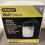 Stanley Wall Fixture, Model W12632-10, Polished Brass, Jelly Jar. Fixed Price $9.99.