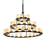 Justice Design Group Candlearia 45 Light 3 Tier Chandelier, Dark Bronze Finish. Fixed Price $6000.00.
