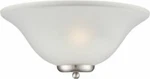 Nuvo 60-5382 Wall Sconce Brushed Nickel Finish With Frosted Glass Shade. Fixed Price $59.99.