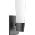 Progress Lighting Zura 1-LIGHT Matte Black Etched Opal Glass Modern Vanity. Fixed Price $46.99.