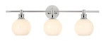 Wall Sconce Light Fixture Frosted Glass Shades Chrome Bathroom Dining 28". Fixed Price $229.50.