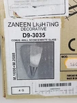 Zaneen Conus Wall Light Mount Sconce White Glass Fixture D9-3035. Fixed Price $79.20.