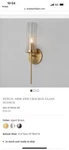 New Mitzi Olivia 17 1/2" High Aged Brass Wall Sconces. Fixed Price $299.00.