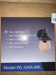 Kalium Outdoor Porch Light Fixture. Fixed Price $17.99.