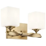 Kichler Marette 13.5 Inch 2 Light Vanity With Satin Etched Cased Opal. Fixed Price $97.00.