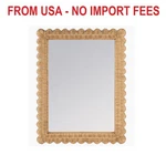 Sunny Scallop Rattan Wall Mirror, Natural. Fixed Price $199.49.