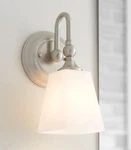 Signature Hardware Matina Vanity Sconce - Single Light Brushed Nickel. Fixed Price $69.95.