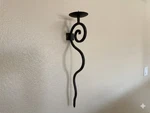 Vintage Wrought Iron Wall Sconce Hand-forged Scroll Candle Holder World. Fixed Price $75.00.