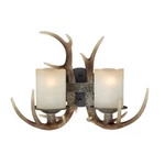Vaxcel Yoho 2 Wall Light, Black Walnut/cr Me Cognac Glass - W0033. Fixed Price $339.99.