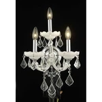 Elegant M Theresa Light 12" Royal Cut Sconce, White/clear 2800W3WH-RC. Fixed Price $300.00.