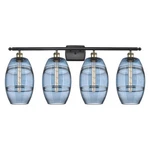 Innovations Vaz 4LT 38" Bath, Black Brass/blue 516-4W-BAB-G557-8BL. Fixed Price $1315.60.