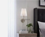 Allen + Roth 60W Watt Zooey 1-LIGHT Brushed Nickel Wall Sconce Lamp. Fixed Price $29.22.