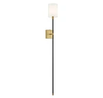 1-LIGHT Wall Sconce Black With Natural Brass Accents By Meridian Lighting. Fixed Price $216.00.