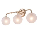 Uolfin Modern Round Bathroom Vanity 3-LIGHT Gold Globe Wall Sconce. Fixed Price $40.99.