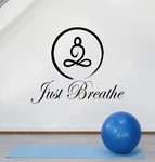 Vinyl Wall Decal Circle Enso Yoga Meditation Pose Just Breathe Stickers (4214IG). Fixed Price $69.99.