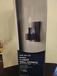 Hampton Bay Denbeck 4.5 In. W Matte Black 1-LIGHT Sconce Clear Glass. Fixed Price $29.99.