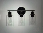 Pia Ricco Bathroom Vanity Light, 3-LIGHT Rubbed Bronze Lighting Fixture. Fixed Price $34.39.