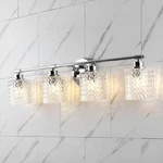 Jonathan Spaulding 31.5" 4-LIGHT Iron/chevron Glass Farmhouse Led Vanity. Fixed Price $62.99.
