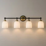 Possini Euro Zaragoza 32" Wide Gold And Black 4-LIGHT Bath. Fixed Price $249.99.