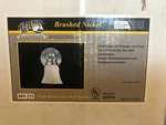 Hampton Bay Wall Mount Light Brushed Nickel Finish With Swirl Marble Glass Globe. Fixed Price $20.00.
