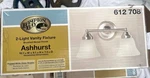 Hampton Bay Ashhurst 2-LIGHT Brushed Nickel Vanity Frosted Glass Shades. Fixed Price $20.00.