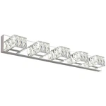 Zuzito Modern Crystal 5 Led Bathroom Vanity Lights Over Mirror Chrome Stai. Fixed Price $138.26.