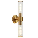 Vaziden Bathroom Light Fixtures, Gold Wall Sconce Threaded Glass Indoor. Fixed Price $55.86.