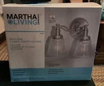 Martha Stewart Wayland 2-LIGHT Vanity Fixture Brushed Nickel 510 928 Nib. Fixed Price $15.00.
