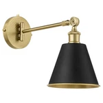 Bailey 1-LIGHT Wall Mount Matte Black & Aged Brass Fixture Quorum 5320-1-5980. Fixed Price $179.95.