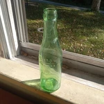 Pretty Green Pluto Water America's Physic 100 Yr Old Bottle From French Lick,ind. Fixed Price $38.00.