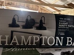 Hampton Bay Elmcroft 3-LIGHT Vanity Lighting Matte Black 1006 324 372. Fixed Price $50.00.