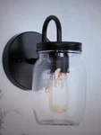 Lnc Modern Farmhouse 1-LIGHT Oil-rubbed Bronze Wall Sconce With Mason Jar. Fixed Price $30.35.