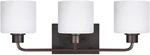 Elegant Seagull Canfield 3-LIGHT Bronze Wall/bath Fixture 300W, 8.375" High. Fixed Price $172.99.