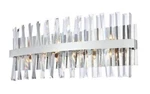 Bathroom Vanity Chrome And Crystal Wall Sconce 8 Lighting Fixture 30". Fixed Price $517.35.