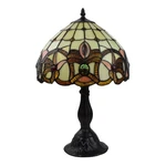 Amora Vintage Tiffany Table Lamp - Frosted White Stained Glass Nightstand Lam.... Fixed Price $222.10.