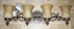 Kalco Hamilton 4444 Hand Forged Iron Light Vanity Bath Fixture Bronze. Fixed Price $135.00.