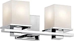 Tully 15" Chrome Vanity Light, 2-LIGHT Modern Bath Fixture With Opal Glass. Fixed Price $228.99.