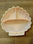 1940 Cambridge Frosted Pastel Pink Glass 9" Sea Shell Dish Bowl. Fixed Price $22.50.