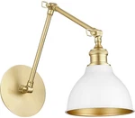 Quorum Lighting Wall Sconce, 1-LIGHT 100 Watts, Aged Brass W/ Studio White. Fixed Price $131.21.