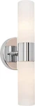 Kira Home Duo Modern Wall Sconce With Frosted Glass Shades, 14", Chrome. Fixed Price $107.28.