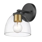 Golden Lighting Roxie Wall Sconce, Black/bz/clear 6958-1WBLK-BCB-CLR. Fixed Price $24.99.