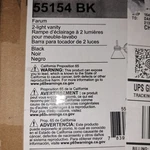 Kichler 55154 Farum Light 20"W Vanity - Black. Fixed Price $130.00.