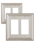 Zillsea 2-PACK Double Decorator Outlet Covers, Satin Nickel Wall Plates For. Fixed Price $12.86.