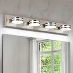 Brushed Nickel Vanity Lights For Bathroom, 4-LIGHT Fixtures Ov.... Fixed Price $122.61.