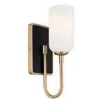 Champagne Bronze One Light Wall Sconce From The Solia Collection. Fixed Price $174.99.