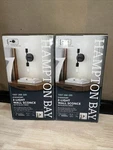 Pk Hampton Bay Stockport 2-LIGHT Wall Sconce Matte Black, Plug-in/hardwire. Fixed Price $11.99.