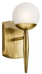 Kichler Jasper 1-LIGHT Natural Brass Wall Sconce 45580NBR New Open Box. Fixed Price $99.97.