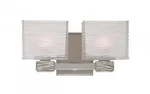 Nos Hudson Valley Hartsdale Steel 2 Light Bath Vanity Wall Fixture Thick Glass. Fixed Price $79.00.